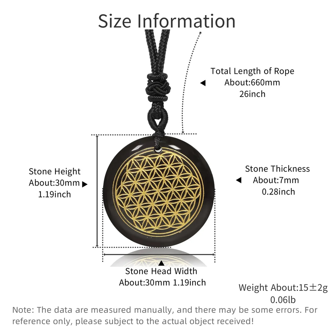 Natural Crystal Rose Quartz Carved Flower Of Life Pendants Reiki Esoteric Spiritual Auspicious Necklaces For Men Women Jewelry