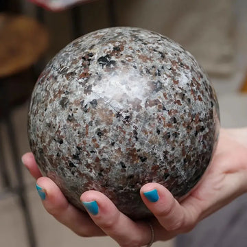 Natural Yooperlite Flame Stone Sphere Glowing Ball Marbling Powerful Chakra Energy Wicca Crystal Healing Spiritual Witchcraft